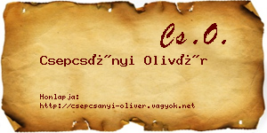 Csepcsányi Olivér névjegykártya